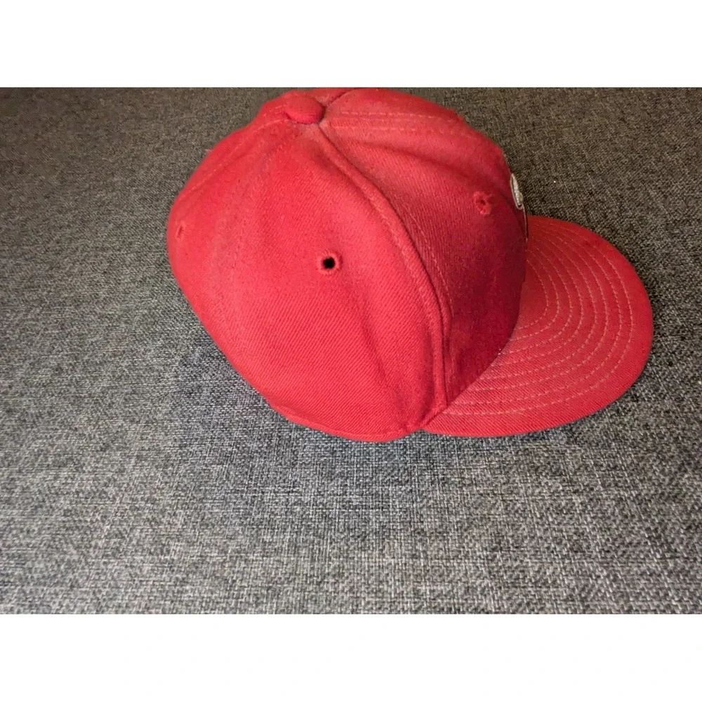 Vintage Anaheim Angels 2002 World Series New Era 59FIFTY Fitted Hat 7 1/8 Red